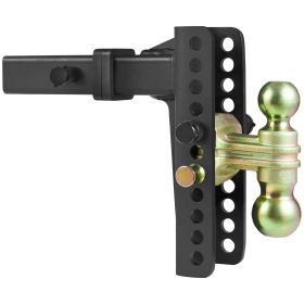 VEVOR Adjustable Trailer Hitch, 8-Inch Drop & 6.5-Inch Rise Hitch Ball Mount with 2-Inch Receiver, Solid Tube, 14,000 lbs GTW