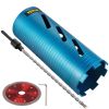 VEVOR Core Drill Bit, 4" /101.6 mm Diameter 5/8"-11 Shank Arbor with a Pilot Bit & 4.5" Blade, 9.5" /241.3mm Depth Diamond Dry Coring Bore Tool