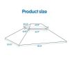 13x10 Ft Patio Double Roof Gazebo Replacement Canopy Top Fabric,Brown [Sale to Temu is Banned.Weekend can not be shipped, order with caution]