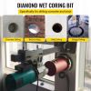 VEVOR Diamond Core Drill, 2.5"/63mm Diameter Core Drill Bit, 14"/355mm Concrete Core Drill Bit, 5/8"-11 Thread Core Bit, Wet Drill Core Bits w/a Blade
