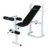 Weight Bench with Adjustable Workout Bench and Barbell Rack and Leg Developer, Foldable Weight Bench for Home Gym