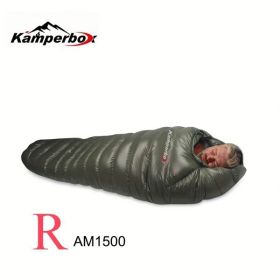 Kamperbox Outdoor Down Sleeping Bag Winter Warm And Waterproof Outdoor Sleeping Bag Camping Tourism Down Sleeping Bag (Color: as picture)